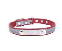 HKM-825299 Stainless Steel Iron Lettering Anti-Lost Dog Collar with Comfortable Microfiber Chain