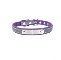 HKM-825299 Stainless Steel Iron Lettering Anti-Lost Dog Collar with Comfortable Microfiber Chain