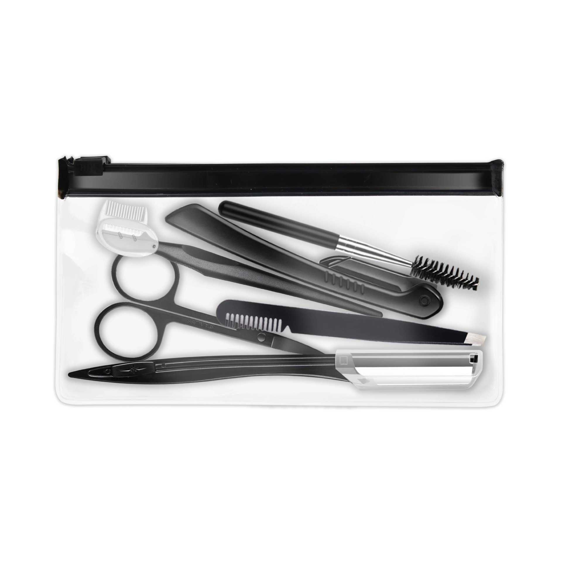HKM-042259 Eyebrow Trimming Tool Set - 11-Piece, 8-Piece, 6-Piece, or 4-Piece Options for All Skin Types