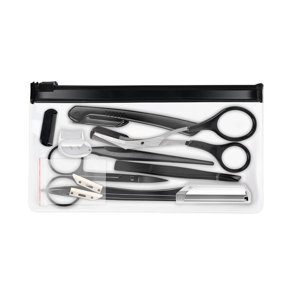 HKM-042259 Eyebrow Trimming Tool Set - 11-Piece, 8-Piece, 6-Piece, or 4-Piece Options for All Skin Types