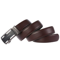 HKM-283219 Stylish Black Leather Automatic Buckle Belt for Men