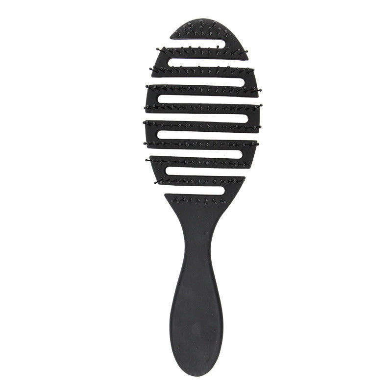 HKM-517907 Curved Black Comb with Eight Claws for Versatile Styling