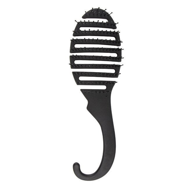 HKM-517907 Curved Black Comb with Eight Claws for Versatile Styling