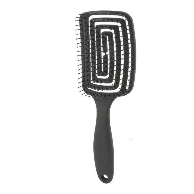 HKM-517907 Curved Black Comb with Eight Claws for Versatile Styling