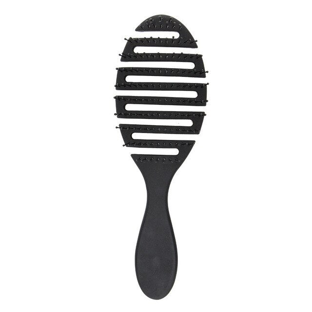 HKM-517907 Curved Black Comb with Eight Claws for Versatile Styling
