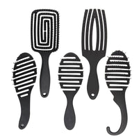 HKM-517907 Curved Black Comb with Eight Claws for Versatile Styling
