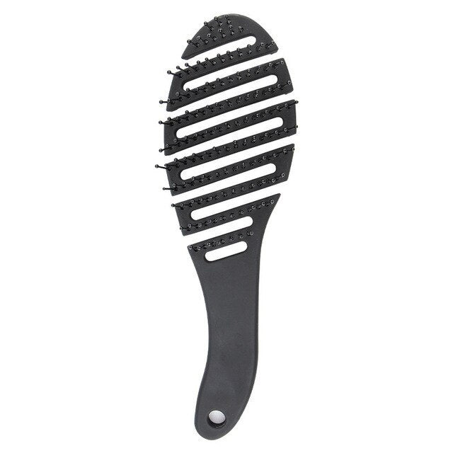 HKM-517907 Curved Black Comb with Eight Claws for Versatile Styling