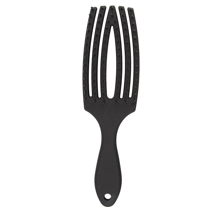 HKM-517907 Curved Black Comb with Eight Claws for Versatile Styling
