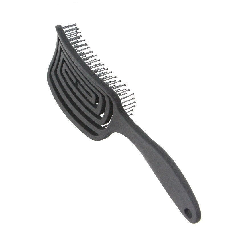 HKM-517907 Curved Black Comb with Eight Claws for Versatile Styling