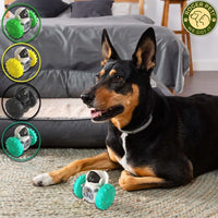 HKM-854419 Interactive Dog Treat Dispenser Toy for Small Dogs and Cats – Slow Feeder, Puzzle Design for IQ Training, Durable and Engaging
