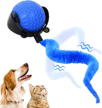HKM-821331 Interactive Self-Rolling Cat Ball Toy with Mouse Cord for Indoor Playtime