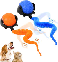 HKM-821331 Interactive Self-Rolling Cat Ball Toy with Mouse Cord for Indoor Playtime