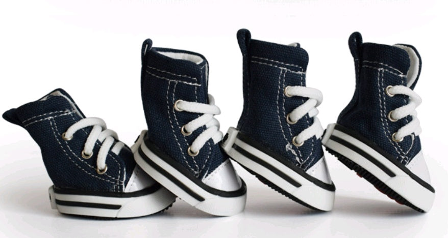 HKM-206355 Denim Canvas Dog Shoes - Waterproof, Non-Slip, Breathable & Comfortable Sports Footwear for Dogs