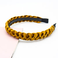 HKM-686355 Korean Fabric Headband in Solid Colors with Simple Dough-Twist Design