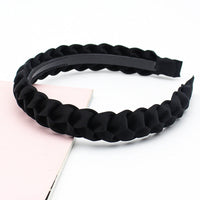 HKM-686355 Korean Fabric Headband in Solid Colors with Simple Dough-Twist Design