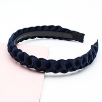 HKM-686355 Korean Fabric Headband in Solid Colors with Simple Dough-Twist Design