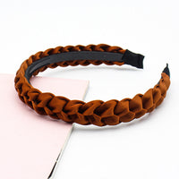 HKM-686355 Korean Fabric Headband in Solid Colors with Simple Dough-Twist Design