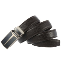 HKM-528403 Men's Automatic Buckle Leather Belt with Simple Alloy Design