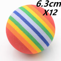 HKM-787411 Pet Toy Ball Set - Non-Toxic EVA Foam for Cats and Dogs - 2 Sizes (4.2 cm & 6.3 cm) - Durable and Vibrant Design