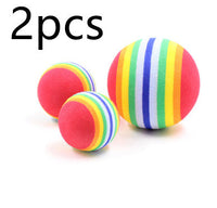 HKM-787411 Pet Toy Ball Set - Non-Toxic EVA Foam for Cats and Dogs - 2 Sizes (4.2 cm & 6.3 cm) - Durable and Vibrant Design