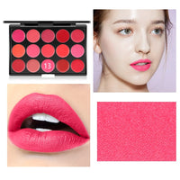 HKM-572883 15-Color Lipstick and Lip Gloss Makeup Palette for Moisturizing Color Variety