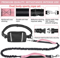 HKM-839123 Nylon Pet Running Traction Rope Set with Adjustable Length, Multiple Colors Available