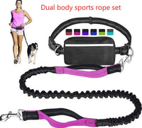 HKM-839123 Nylon Pet Running Traction Rope Set with Adjustable Length, Multiple Colors Available