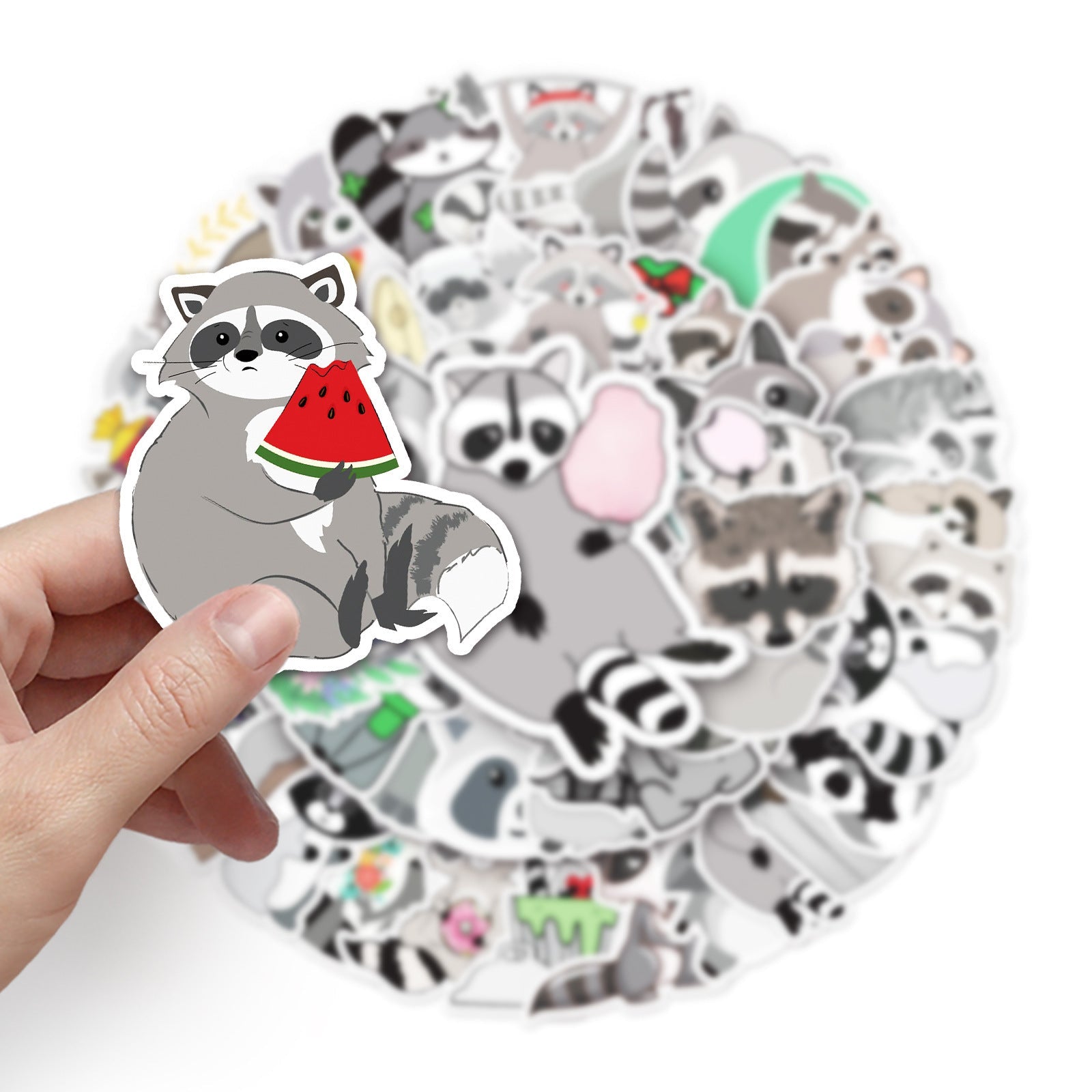 KTX-153747 Coati Cute Decorative Waterproof Stickers - 50 Sheets (5.5-8.5cm)