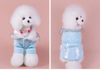 HKM-434579 Puppy Cute Padded Down Jacket for Winter Warmth in Blue, Red, and Pink