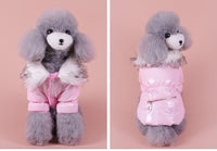 HKM-434579 Puppy Cute Padded Down Jacket for Winter Warmth in Blue, Red, and Pink
