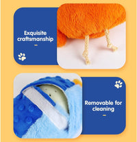 HKM-278099 Interactive Moving Pet Plush Toy with Sounds - Rechargeable Squeaky Dog Toy for Play and Exercise