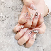 HKM-497555 Ultra-Thin Gold and Silver Nail Art Stickers for Elegant Nail Decorations