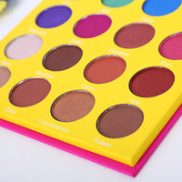HKM-211283 16-Color Waterproof Eyeshadow Palette with Velvet Texture for Versatile Makeup Looks