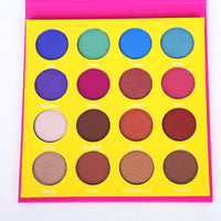 HKM-211283 16-Color Waterproof Eyeshadow Palette with Velvet Texture for Versatile Makeup Looks