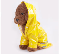 HKM-400659 Reflective Hooded Raincoat for Pets - PU Material in Multiple Colors