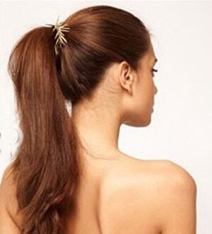 HKM-077267 Alloy Piercing Rivet Hair Ring - Stylish Hair Loop in Gold and Silver