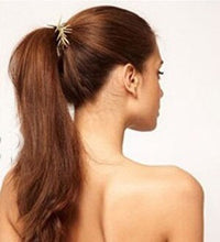 HKM-077267 Alloy Piercing Rivet Hair Ring - Stylish Hair Loop in Gold and Silver
