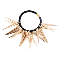HKM-077267 Alloy Piercing Rivet Hair Ring - Stylish Hair Loop in Gold and Silver
