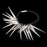HKM-077267 Alloy Piercing Rivet Hair Ring - Stylish Hair Loop in Gold and Silver