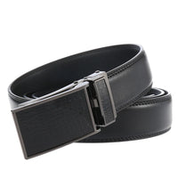 HKM-822163 Men's Automatic Leather Belt with Custom Logo Printing Capability