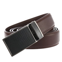 HKM-822163 Men's Automatic Leather Belt with Custom Logo Printing Capability
