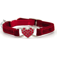 HKM-328019 Love Collar for Cats - Sky Blue, Pink, Red, Black - Adjustable 21-26cm Neck Size