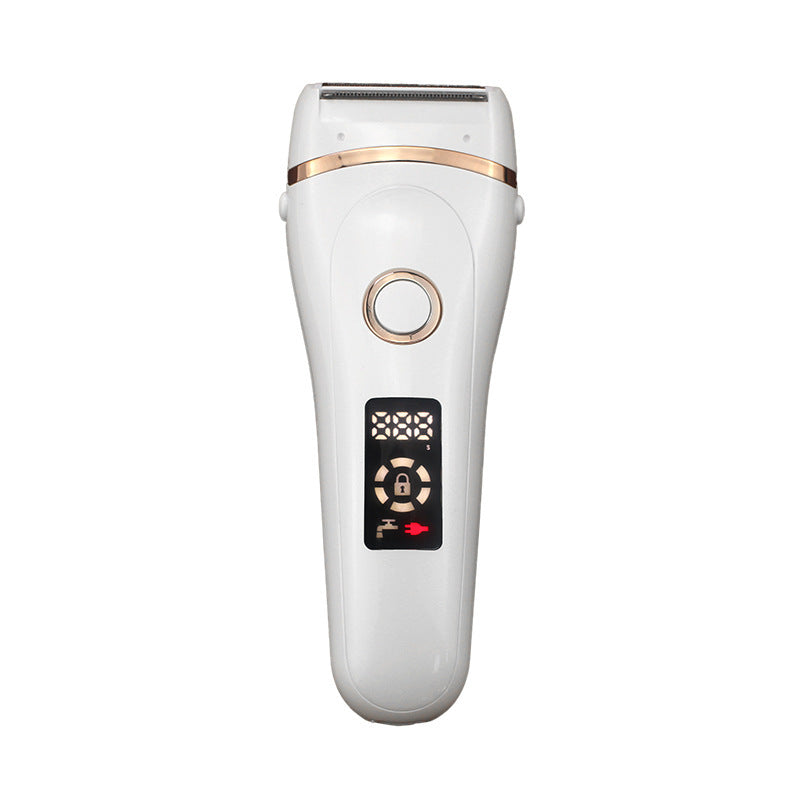 HKM-644371 Pearl White Electric Waterproof Rechargeable Shaver for Whole Body Hair Removal