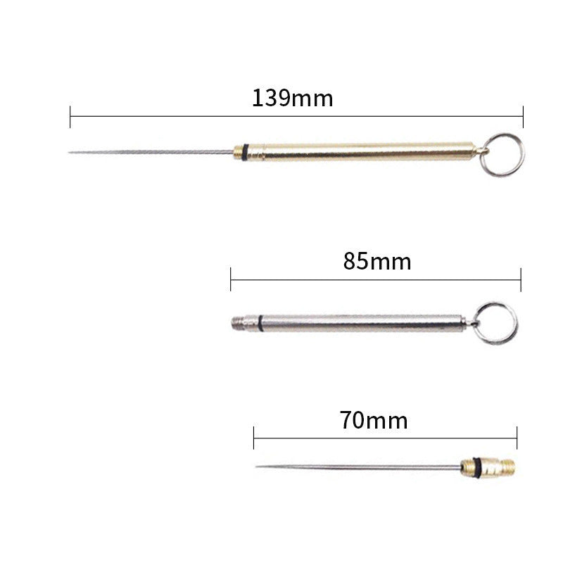 HKM-593555 Portable Brass & Titanium Alloy Toothpick in Waterproof Cylinder for Outdoor Use