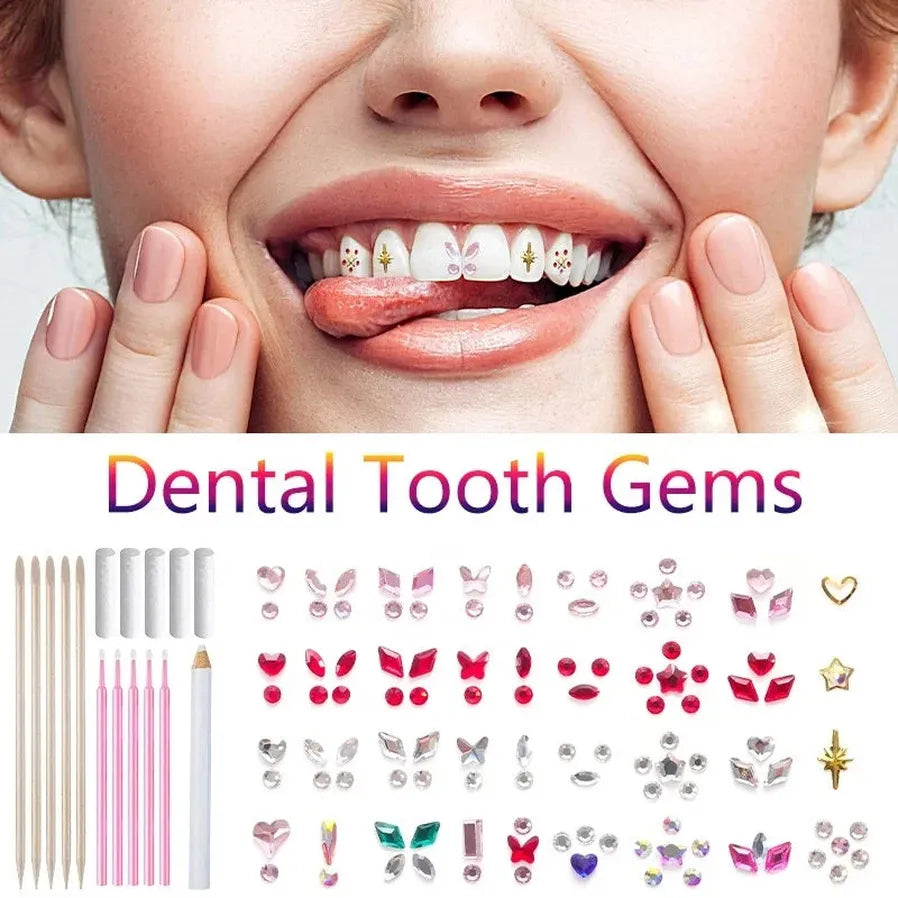 JMT-118026 Tooth Gem Kit with Elegant Gold Gems for Dazzling Smile Creations