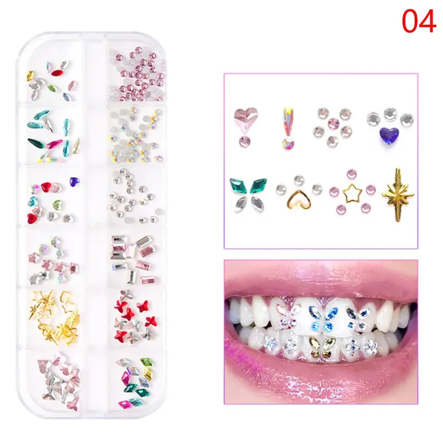 JMT-118026 Tooth Gem Kit with Elegant Gold Gems for Dazzling Smile Creations