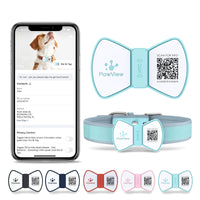 HKM-767507 Smart QR Code Pet Tag with Silicone Bowknot Design for Puppy and Cat Safety