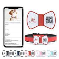 HKM-767507 Smart QR Code Pet Tag with Silicone Bowknot Design for Puppy and Cat Safety