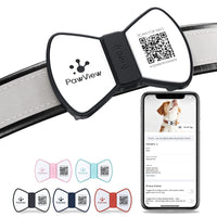 HKM-767507 Smart QR Code Pet Tag with Silicone Bowknot Design for Puppy and Cat Safety