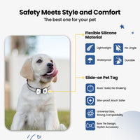 HKM-767507 Smart QR Code Pet Tag with Silicone Bowknot Design for Puppy and Cat Safety